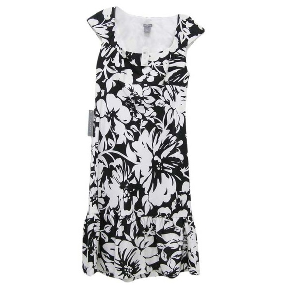 Ann Taylor Black/White Maxi Dress Size 6 New! - Picture 1 of 3